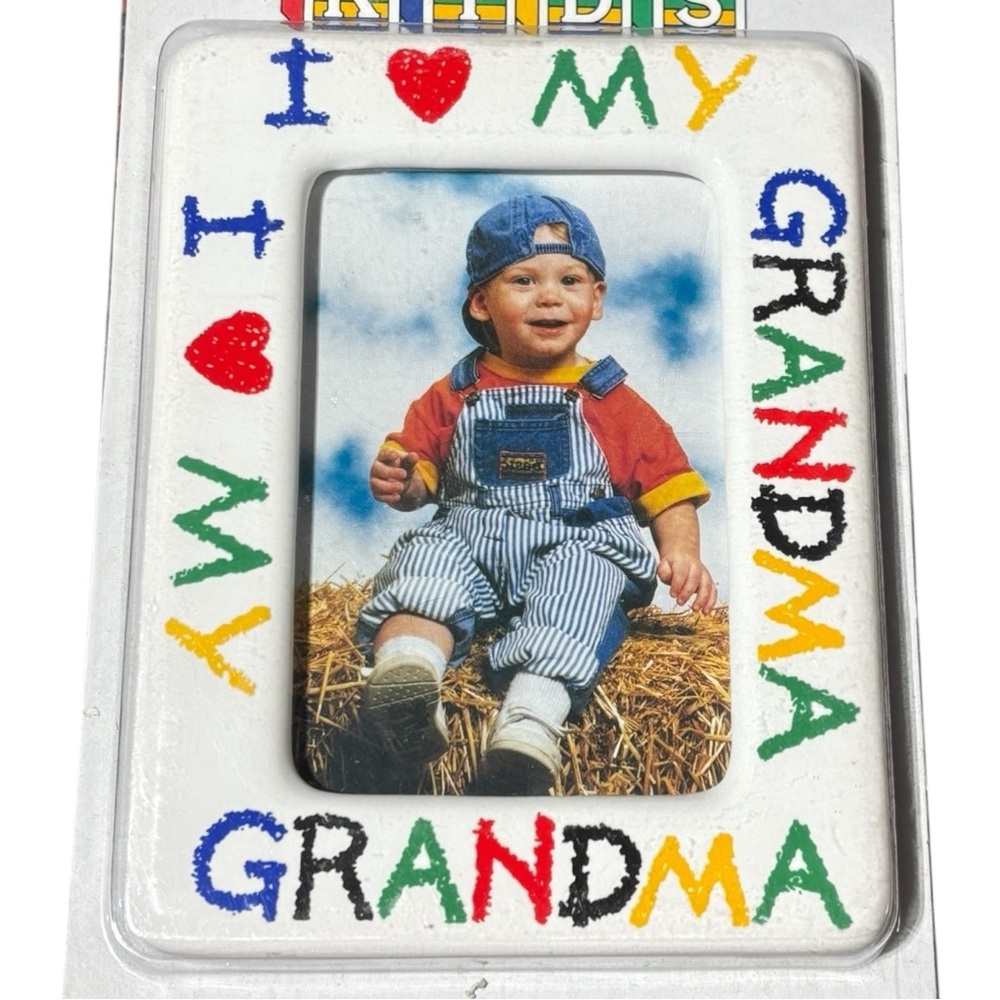 Vintage I love my grandma ceramic colorful Mother’s Day 6"x4" 90s - Picture 3 of 9